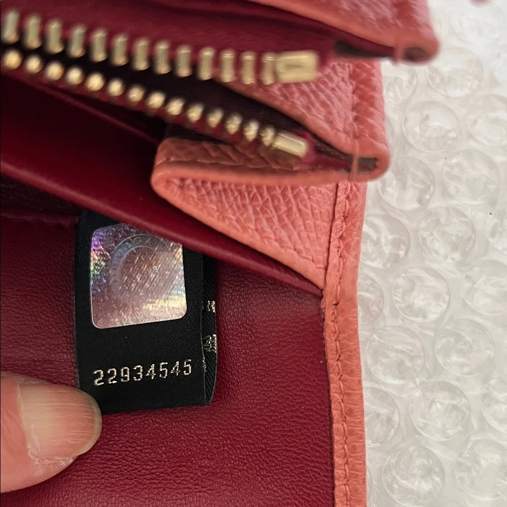 Bvlgari Pink and Burgundy Leather Wallet - Picture 9 of 10